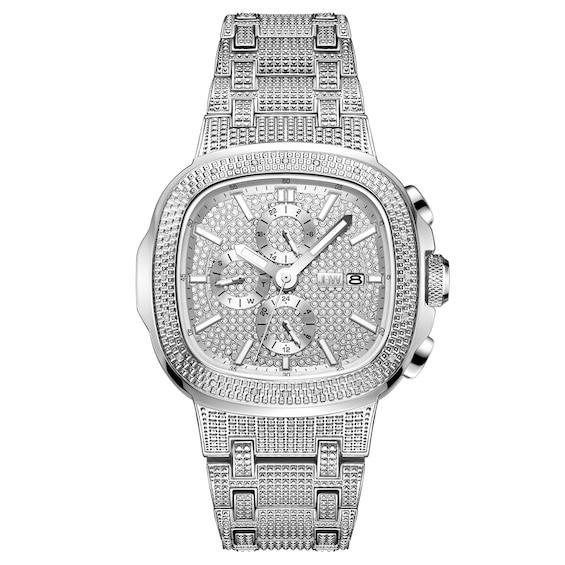 Jbw Mens Diamond (1/5 ct. t.w.) Watch in Stainless-steel 48mm Product Image