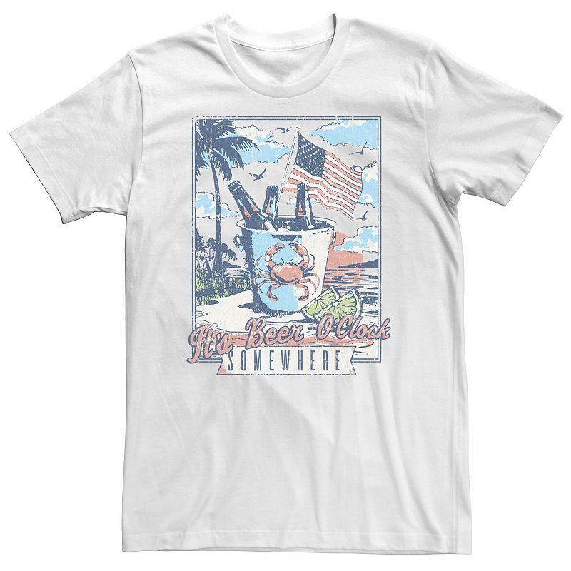 Big & Tall Fifth Sun Its Beer OClock Somewhere Tee, Mens Product Image