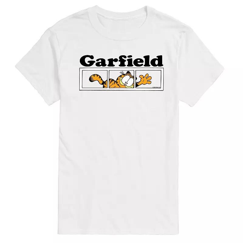 Mens Garfield Panel Logo Graphic Tee Ivory Product Image