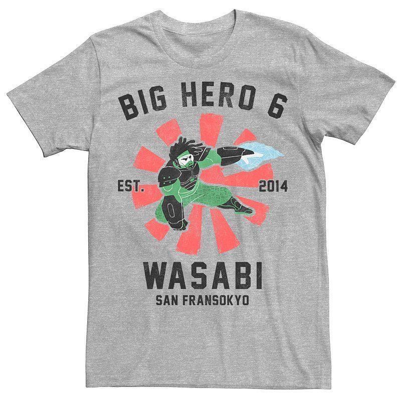 Disneys Big Hero 6 Mens Wasabi Poster Tee Athletic Grey Product Image