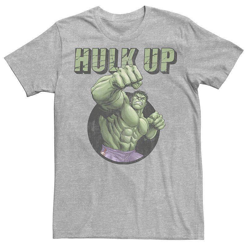 Mens Avengers Hulk Bulk Up Tee Athletic Grey Product Image