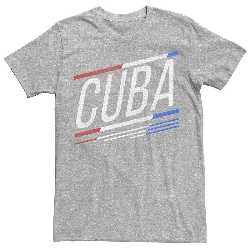 Mens Gonzales Cuba Slanted Stripe Logo Tee Athletic Grey Product Image