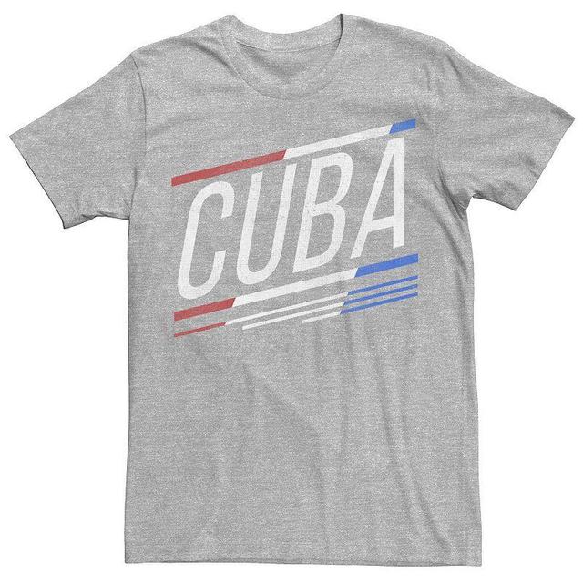 Mens Gonzales Cuba Slanted Stripe Logo Tee Athletic Grey Product Image