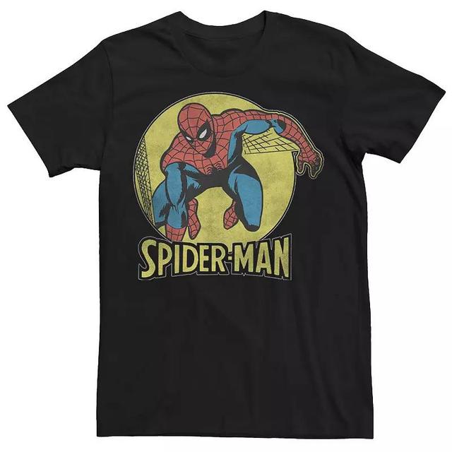 Mens Marvel Spider-Man Classic Comic Themed Circle Portrait Tee Product Image