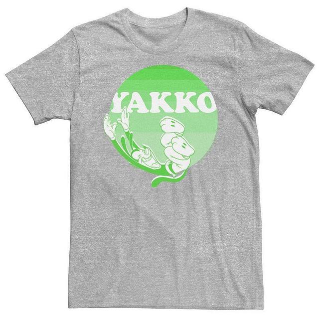 Mens Animaniacs Yakko Green Dot Portrait Tee Athletic Grey Product Image