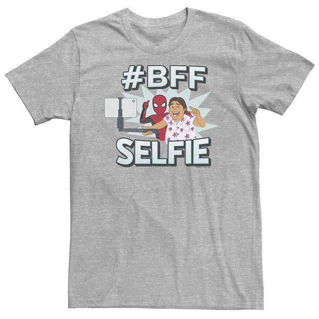 Big & Tall Marvel Spider-Man Far From Home BFF Selfie Graphic Tee, Mens Athletic Grey Product Image