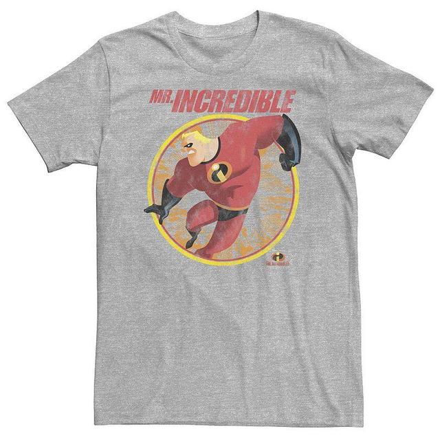 Big & Tall Disney / Pixar The Incredibles Mr. Incredible Tee, Mens Athletic Grey Product Image