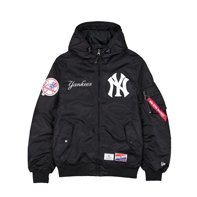 Alpha Industries x New York Yankees L-2B Hooded Bomber Jacket Black Male Product Image