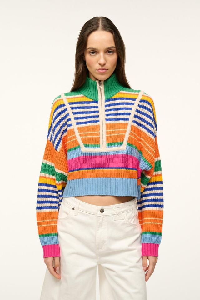 CROPPED HAMPTON SWEATER | MULTI BAYADERE STRIPE Product Image