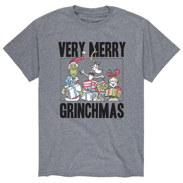 Mens Dr. Seuss The Grinch Grinchmas Tee Athletic Grey Product Image