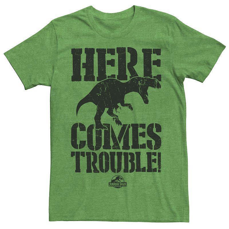 Mens Jurassic Park Here Comes Trouble Graphic Tee Product Image