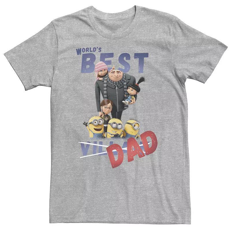 Big & Tall Despicable Me Minions Worlds Best Dad Tee, Mens Athletic Grey Product Image