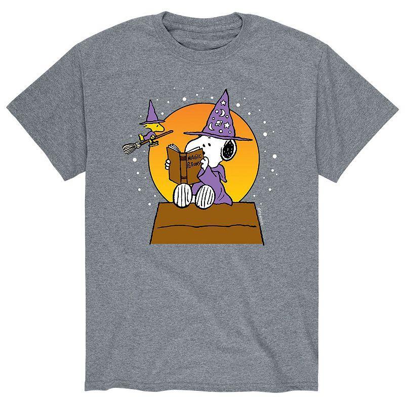 Mens Peanuts Sorcerer Snoopy Tee Grey Product Image