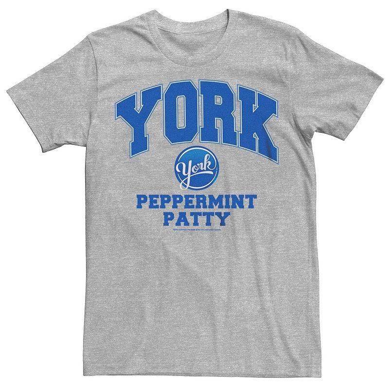 Mens York Peppermint Patty Logo Graphic Tee Athletic Grey Product Image