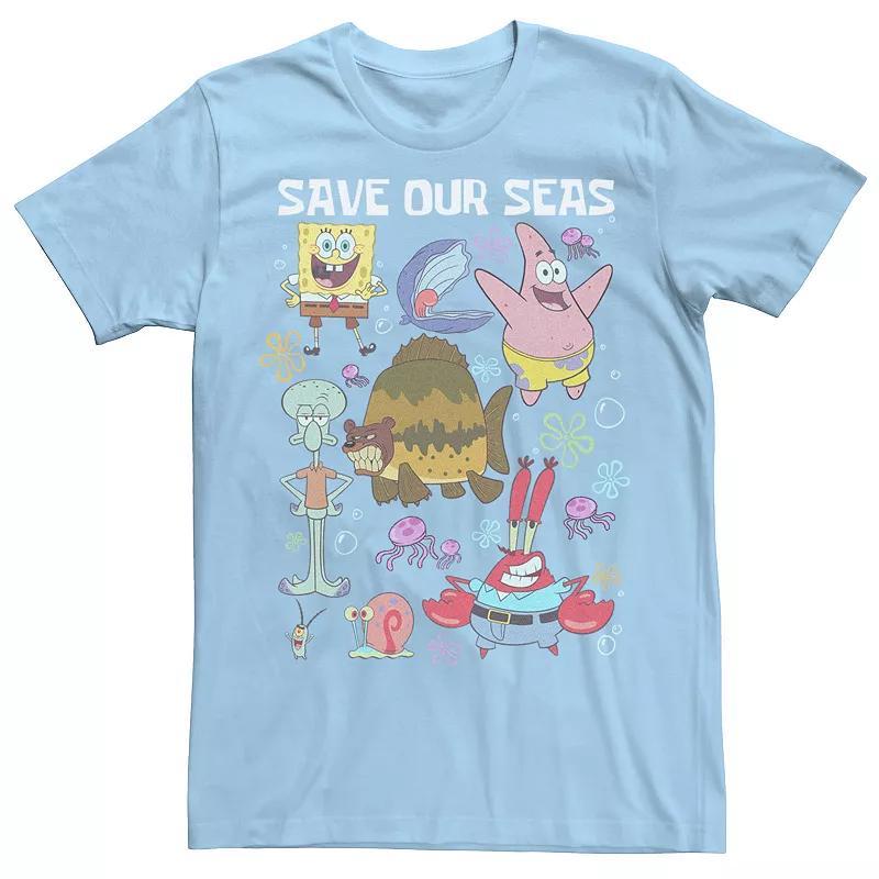 Mens Nickelodeon SpongeBob SquarePants Save Our Seas SpongeBob and Friends Tee Product Image