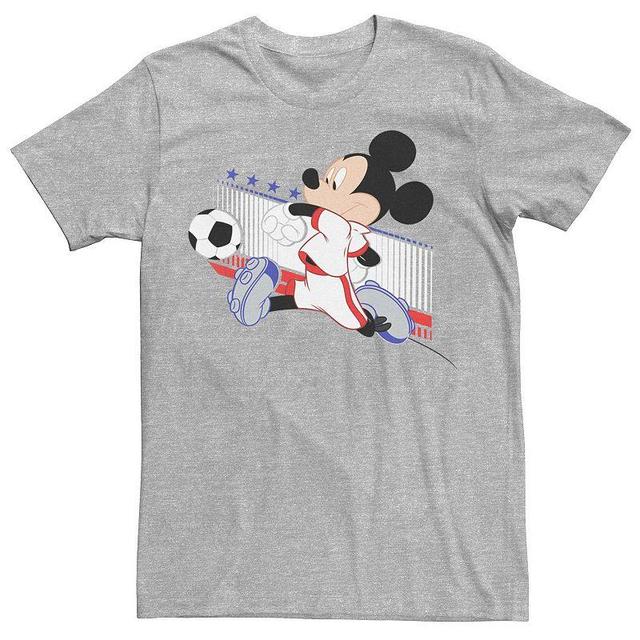 Mens Disney Mickey & Friends France Soccer Tee Athletic Grey Product Image