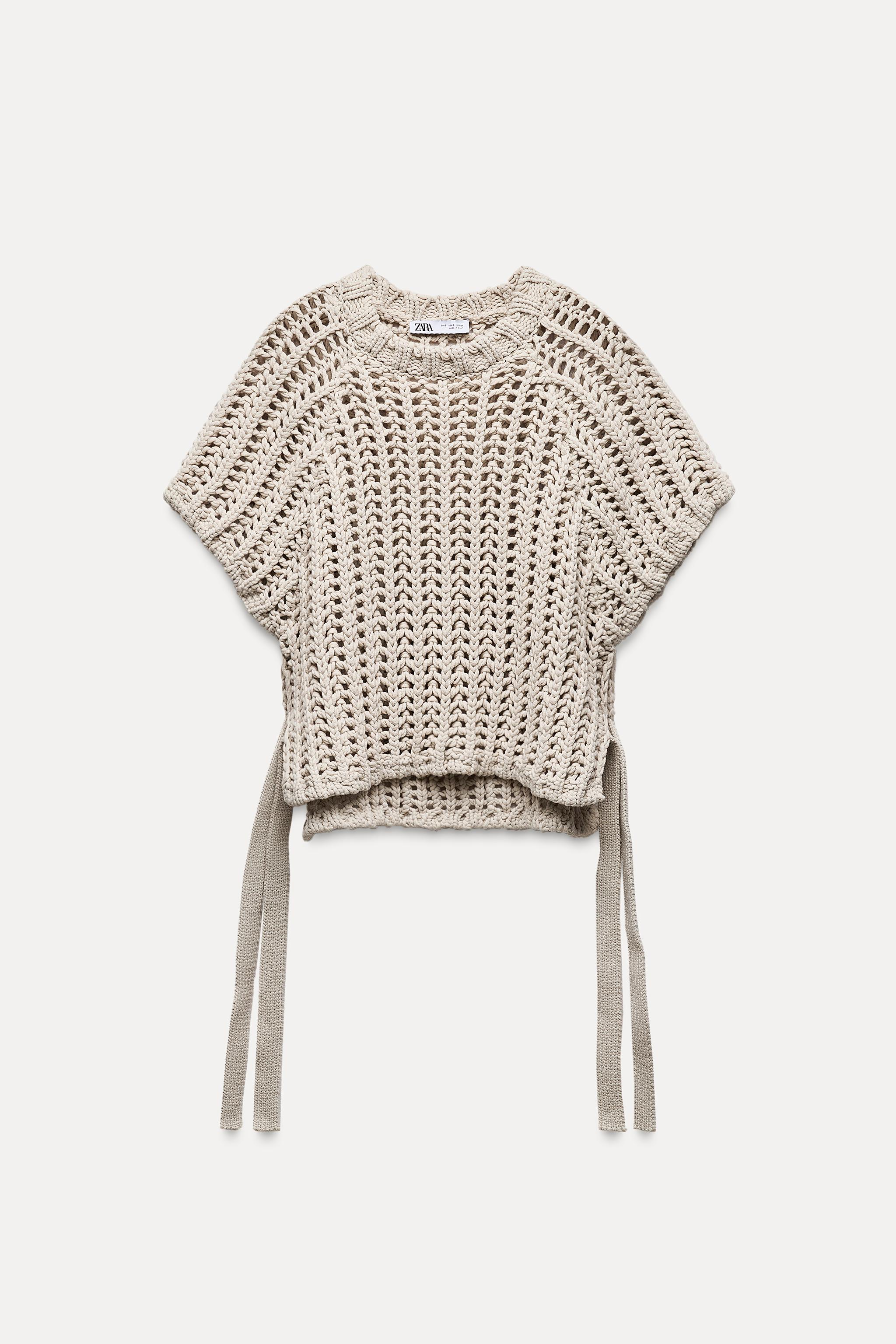 THICK KNIT TOP WITH SIDE TIES Product Image