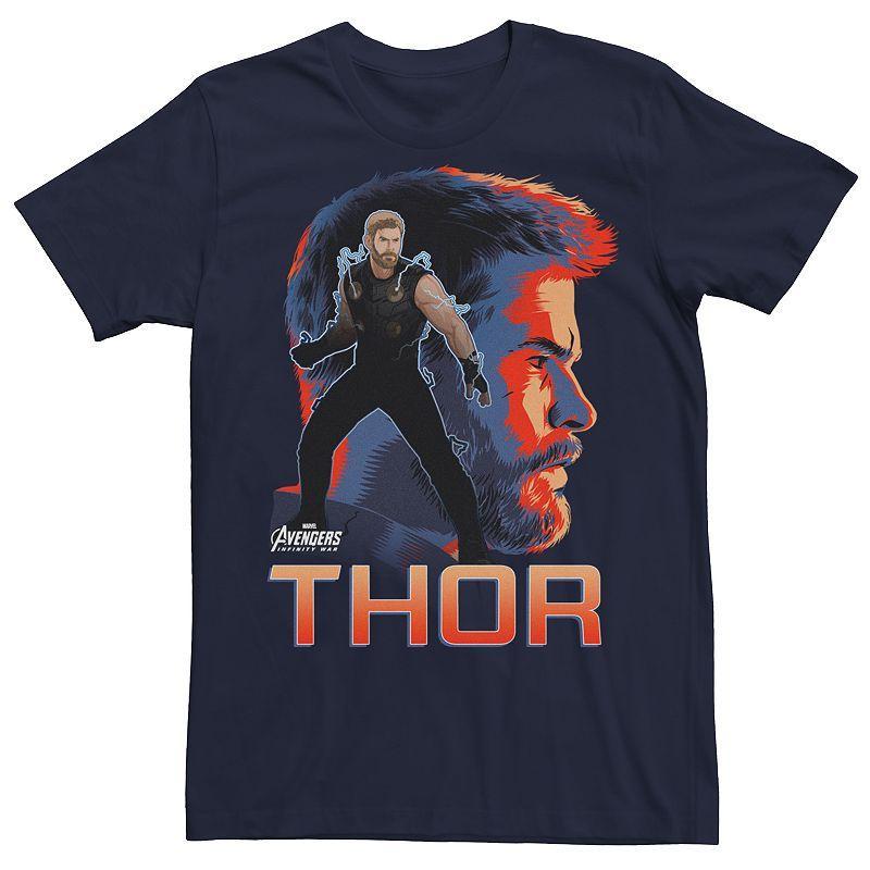 Mens Avengers Infinity War Thor Asgardian Tee Blue Product Image