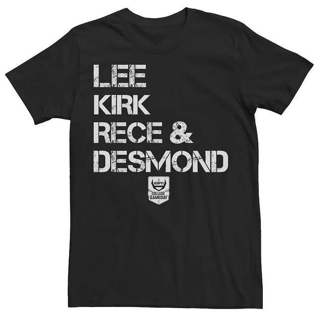 Mens ESPN College GameDay Lee Kirk Rece & Desmond White Text Tee Product Image