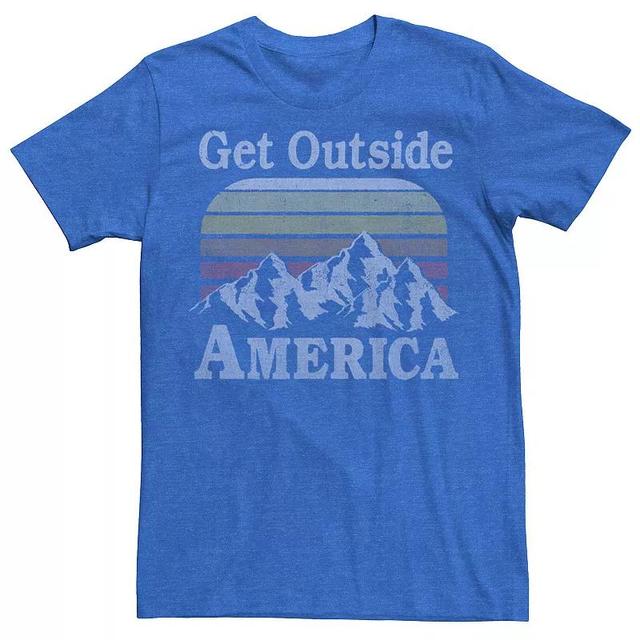 Mens Fifth Sun Get Outside America Tee Royal Grey Product Image