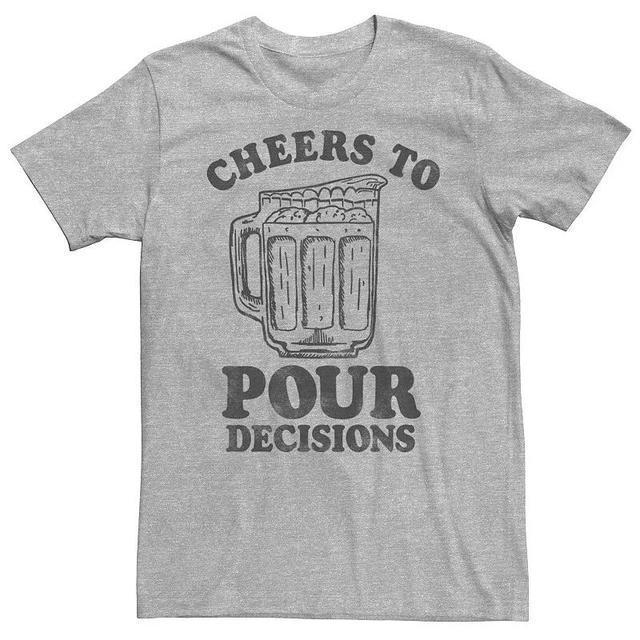 Mens Cheers To Pour Decisions Beer Tee Athletic Grey Product Image