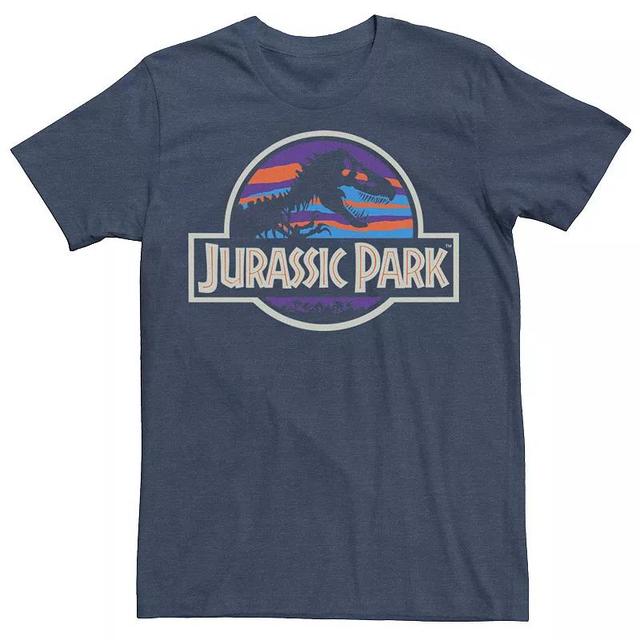 Mens Jurassic Park Abstract Color Logo Tee Med Blue Product Image