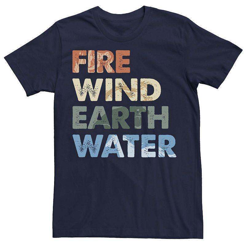 Disneys Frozen 2 Element Text Stack Fill Mens Tee Blue Product Image