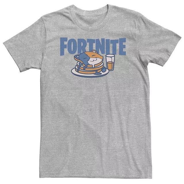 Big & Tall Fortnite Cat Pancakes Tee, Mens Athletic Grey Product Image