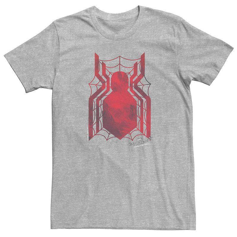 Mens Marvel Spider-Man Spider Web Logo Graphic Tee Athletic Grey Product Image