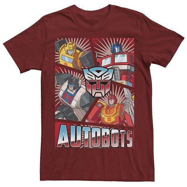 Mens Transformers Autobots Panels Tee Red Product Image