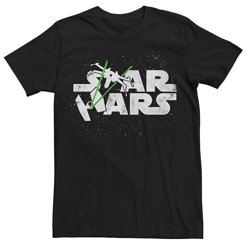 Mens Star Wars Space Logo X-Wing Tie Fighter Graphic Tee Product Image