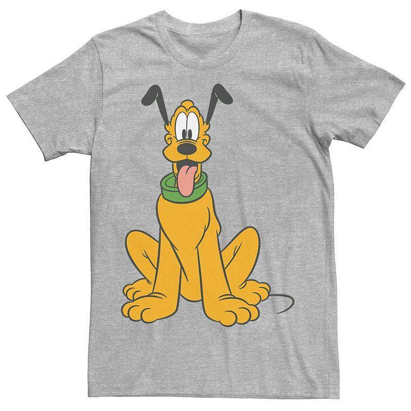 Mens Disney Mickey Mouse Pluto The Dog Portrait Tee Athletic Grey Product Image