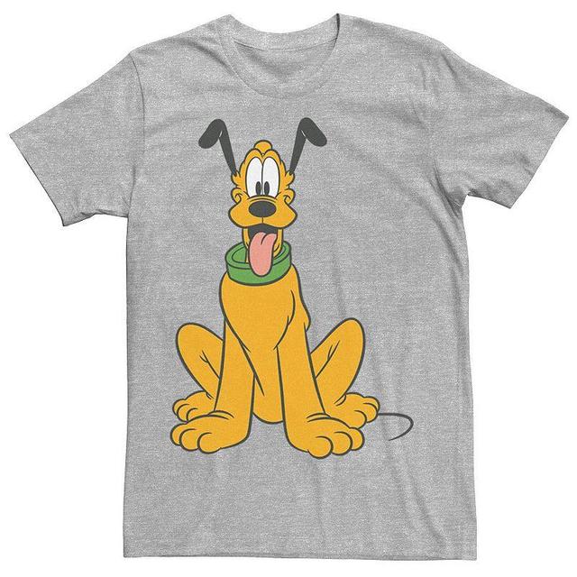 Disneys Mickey Mouse Pluto The Dog Portrait Mens Tee Athletic Grey Product Image