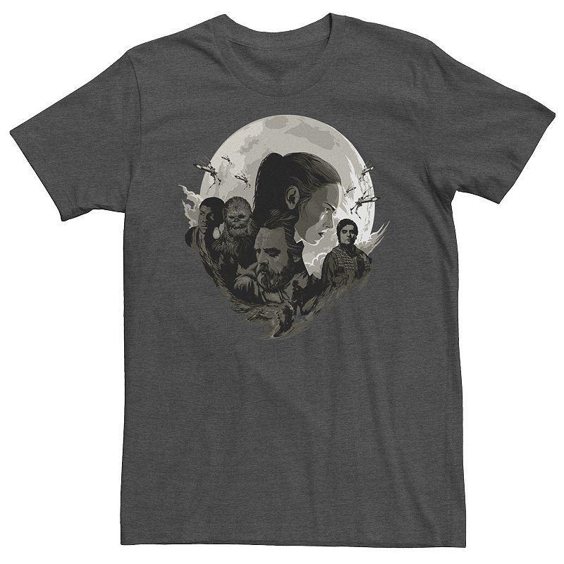 Mens Star Wars: The Last Jedi Rebels Moon Silhouette Tee Grey Heather Product Image