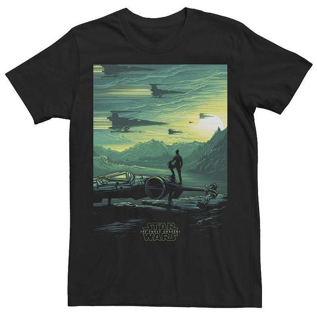 Mens Star Wars The Force Awakens Green Hue Poster Tee Product Image