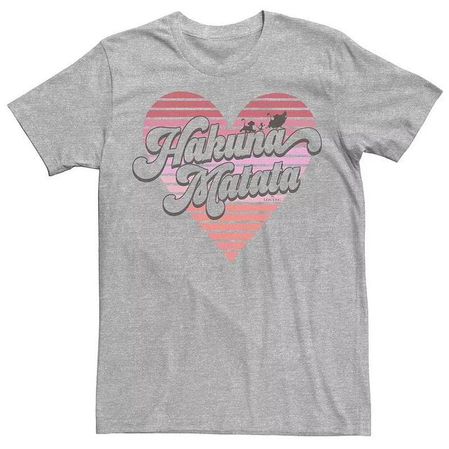 Mens Disney The Lion King Hakuna Matata Heart Logo Tee Athletic Grey Product Image