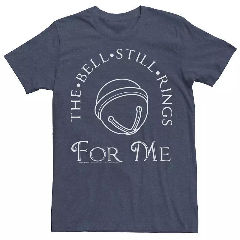 Mens The Polar Express The Bell Still Rings For Me Tee Navy Grey Product Image