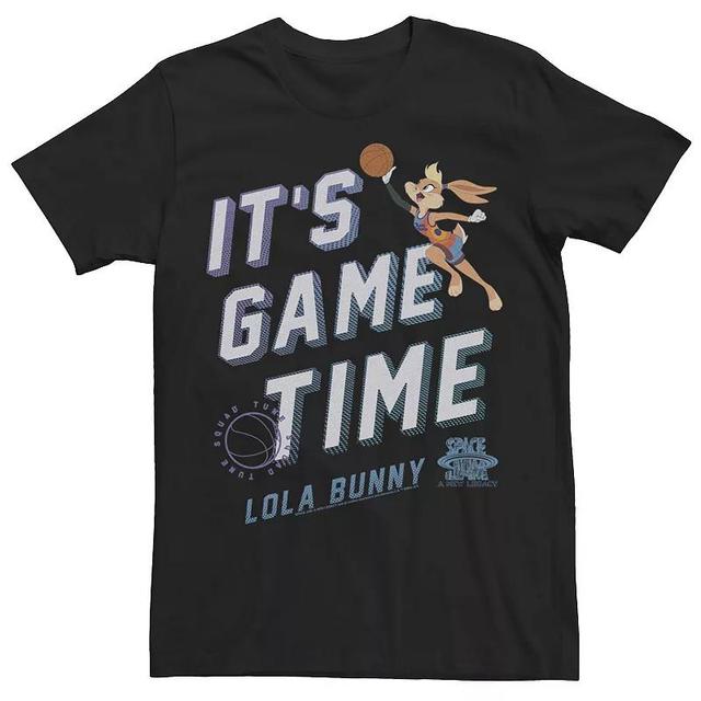 Mens Space Jam Lola Bunny Its Game Time Action Portrait Tee Product Image