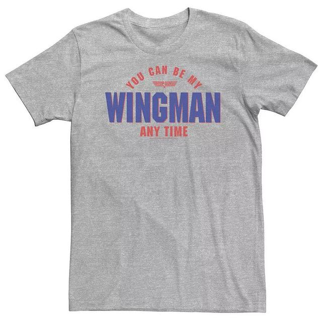 Big & Tall Top Gun You Can Be My Wingman Any Time Graphic Tee, Mens Athletic Grey Product Image