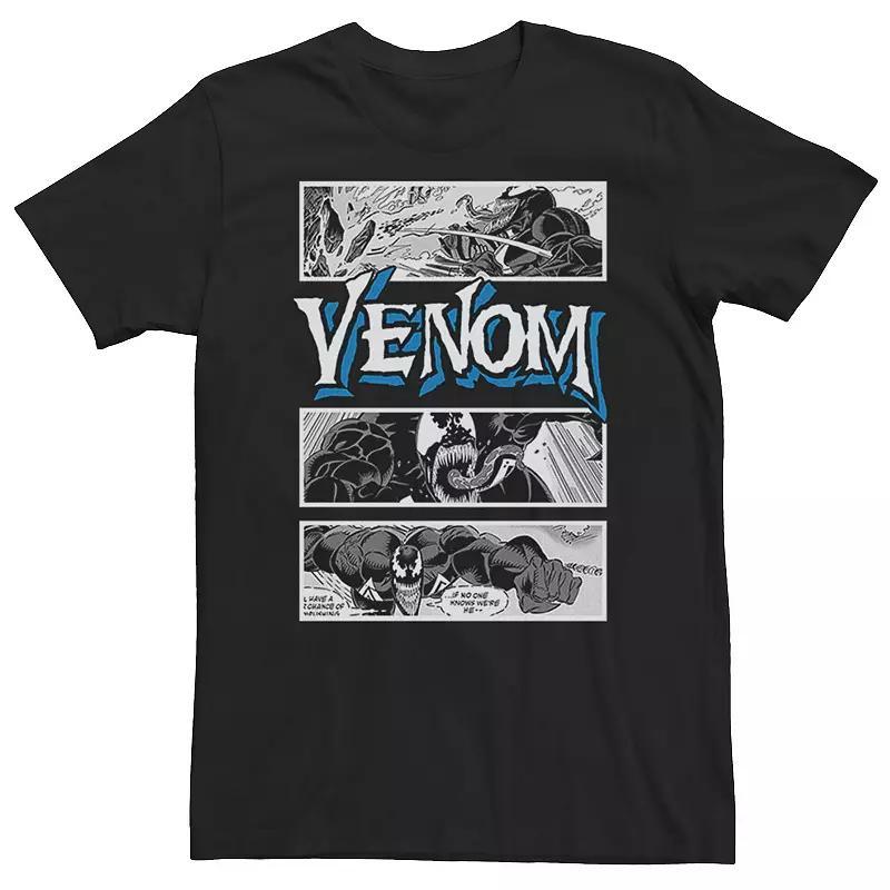 Big & Tall Marvel Venom Comic Book Illustrations Panel Tee, Mens Product Image