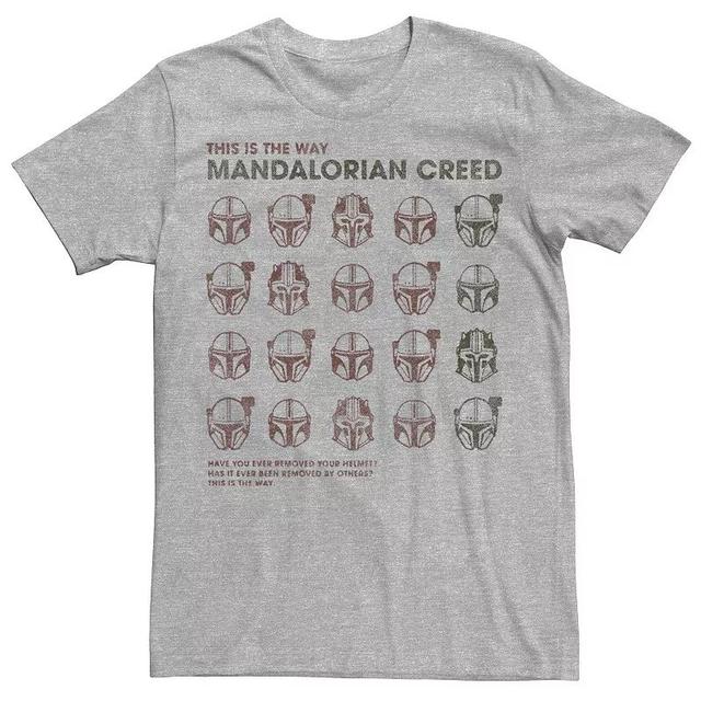 Mens Star Wars The Mandalorian Creed This Is The Way Helmets Tee Product Image