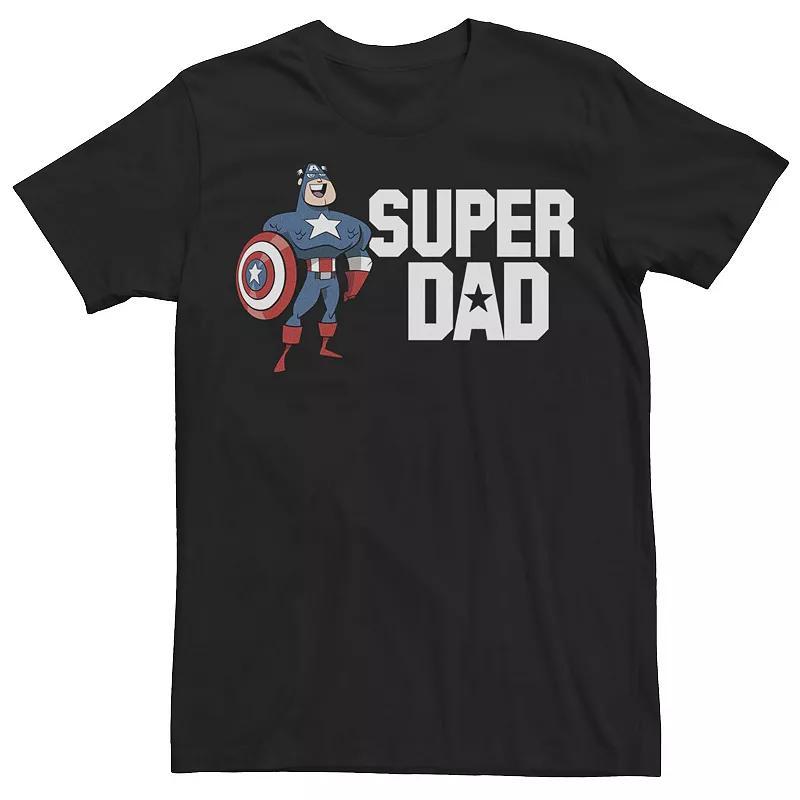 Mens Marvel Fathers Day Captain America Super Dad Portrait Tee Product Image