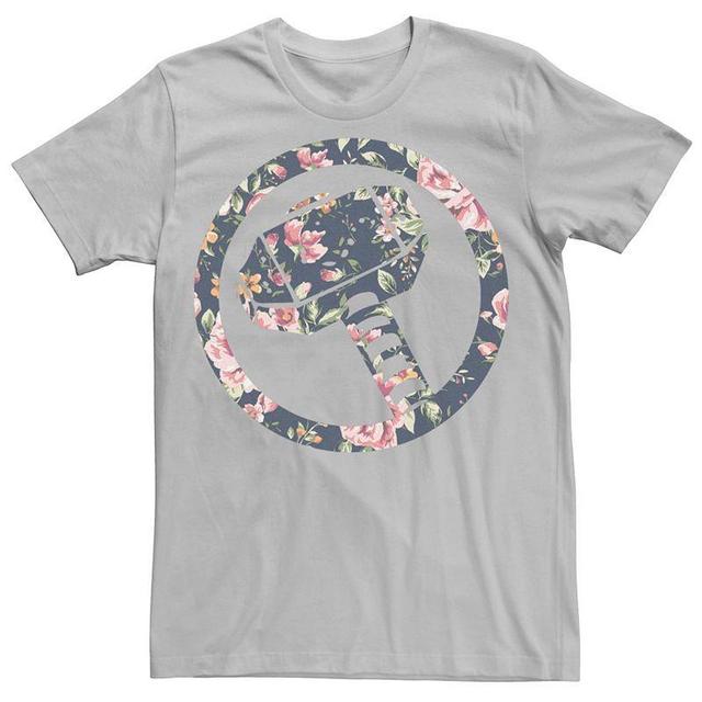 Mens Marvel Thor Floral Hammer Symbol Fill Tee Product Image