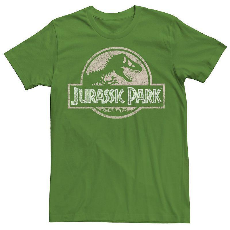 Mens Jurassic Park Peach Distressed Logo Tee Product Image