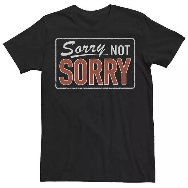 Mens Sorry Not Sorry Sign Graphic Tee Product Image