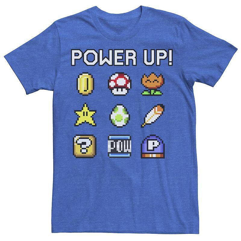 Mens Nintendo Super Mario Bros Power Up Symbols Tee Product Image