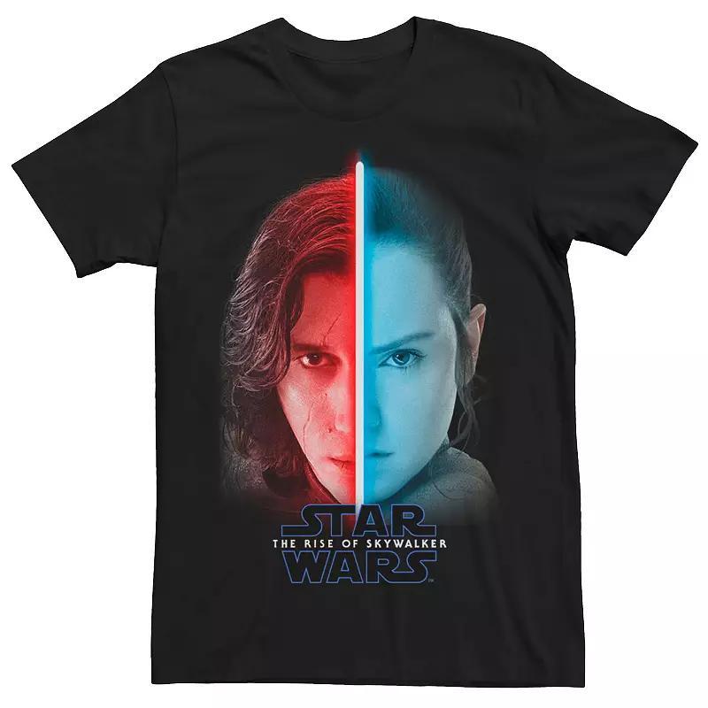 Mens Star Wars: The Rise Of Skywalker Rey & Kylo Ren Split Tee Product Image