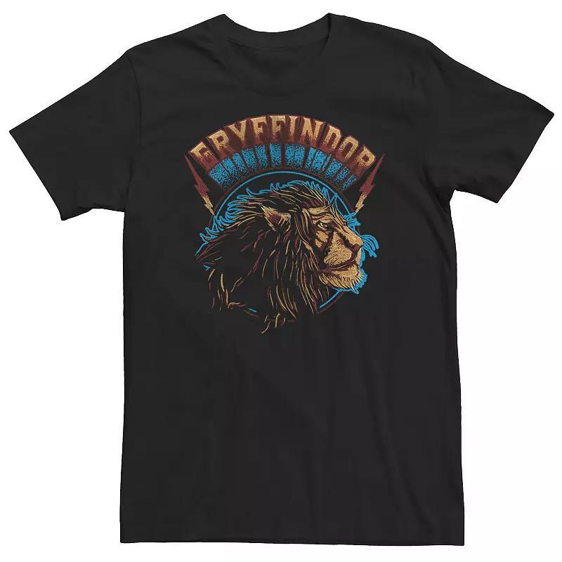 Big & Tall Harry Potter Gryffindor Lion Rock Tee, Mens Product Image