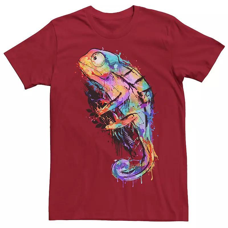 Mens Chameleon Paint Splatter Graphic Tee Product Image