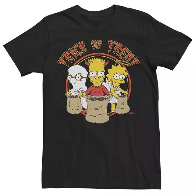 Big & Tall The Simpsons Trick Or Treat Trio Halloween Graphic Tee, Mens Product Image